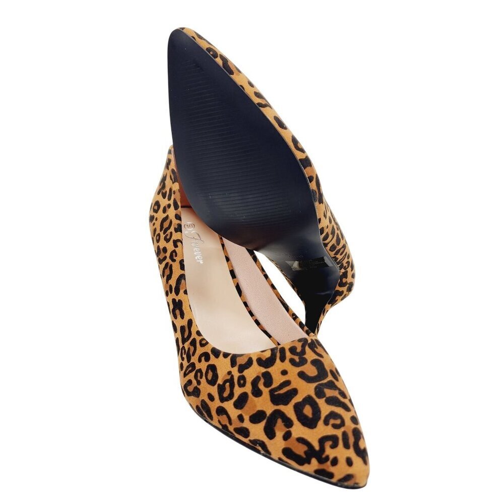 Leopard Print Pointed Toe Stiletto high  Heels Size 10 By Forever animal print - Picture 13 of 14